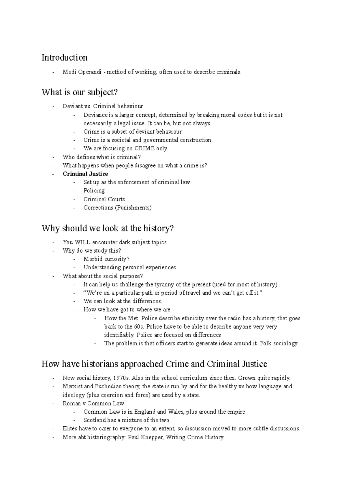 Policing Before AND After THE Police The Historical Antecedents of ...