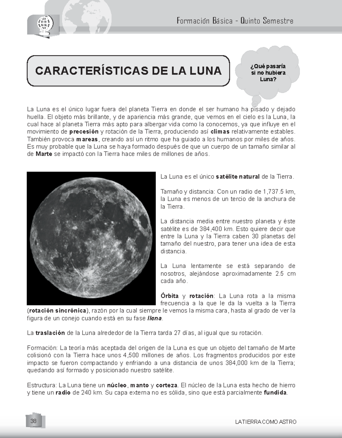 Características de la Luna - Texto 2.1 - Formación Básica V Semestre ...