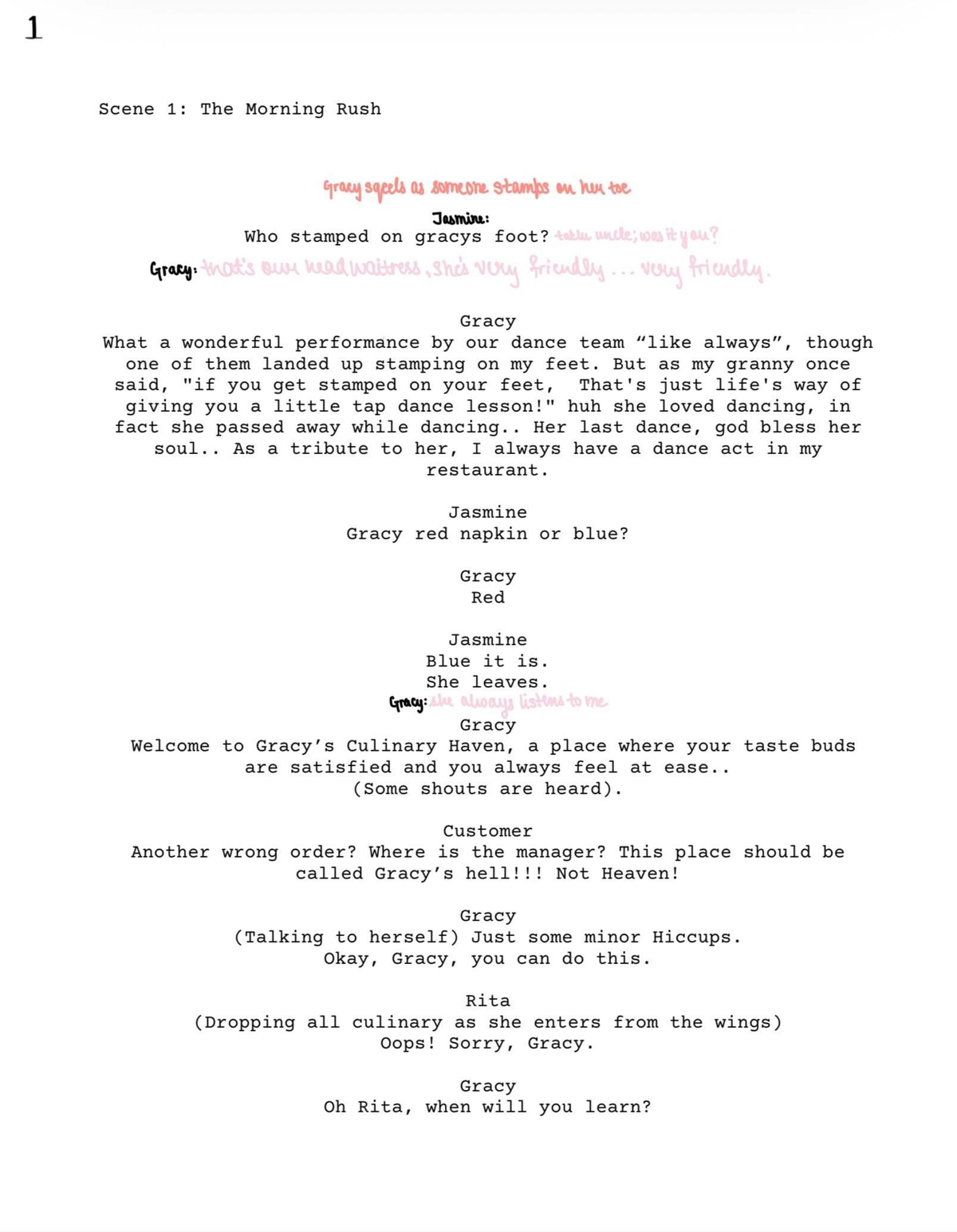 Culinary Haven: A Rough Drama Script (RACY SEELD 03) - Studocu