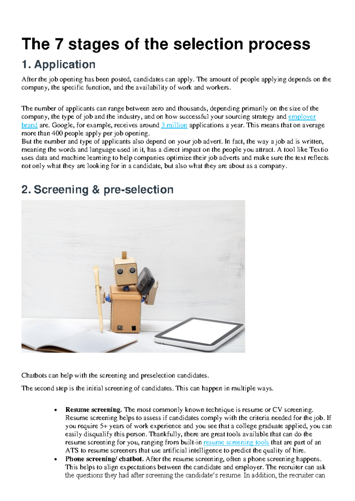 Demro-Selection - Chapter on the 7 Stages of the Selection Process ...
