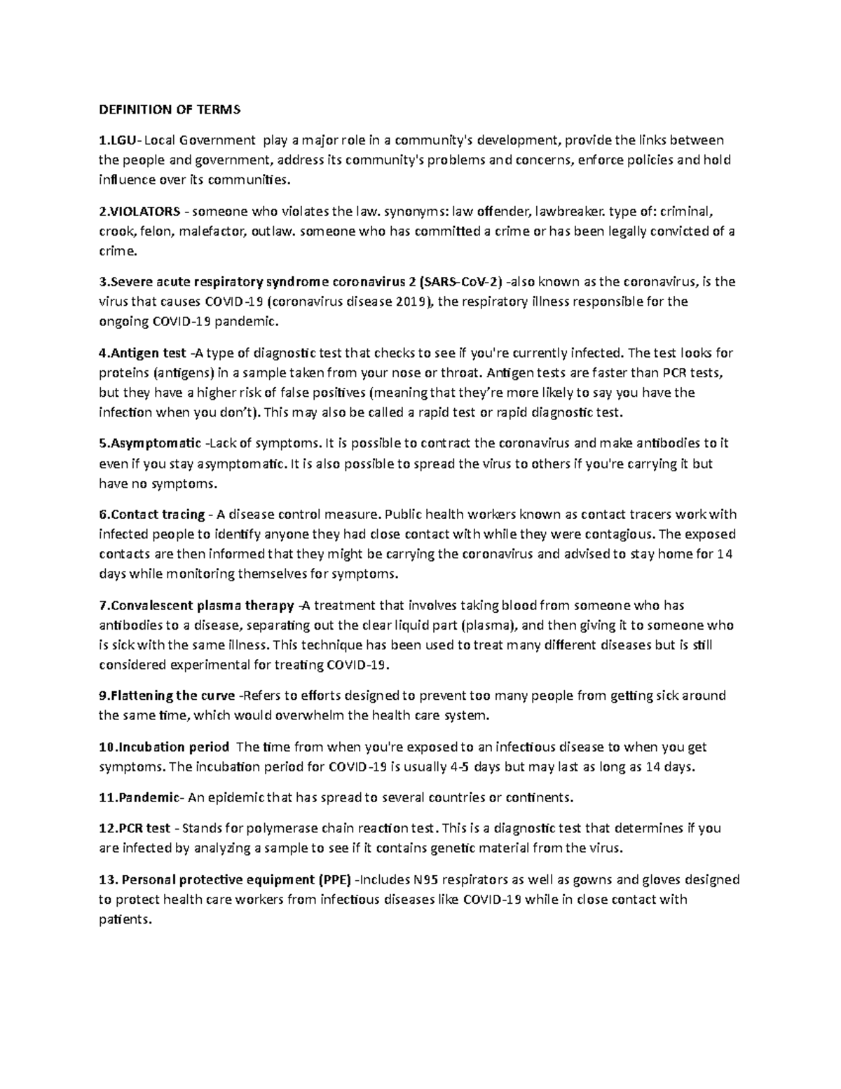 Definition OF Terms - Lecture notes 5-9 - DEFINITION OF TERMS 1 - Local ...