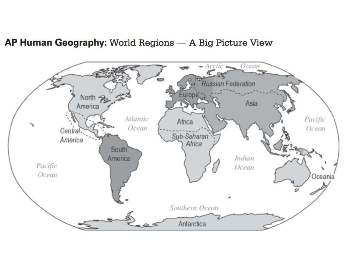 APHG Daily Questions 1-3A: Key Insights on World Regions - Studocu