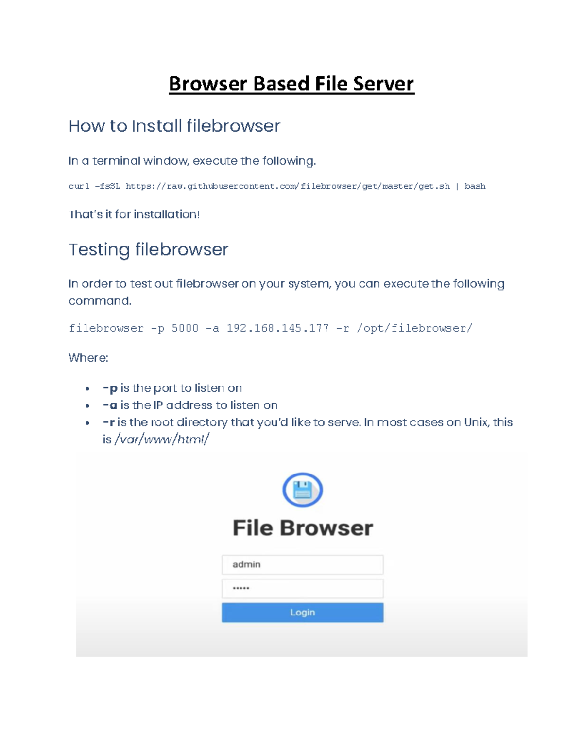 Installing and Configuring Filebrowser for a Browser-Based File Server ...