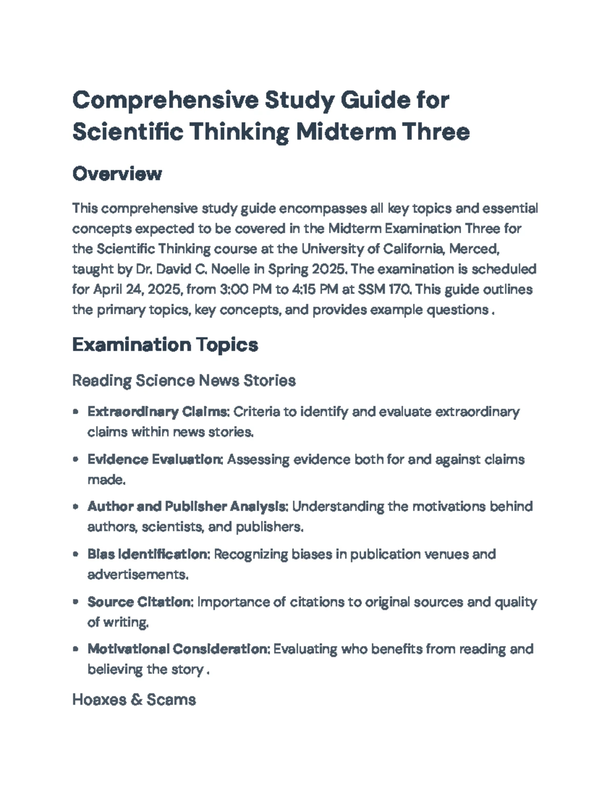 Midterm 1: Comprehensive Collaborative Study Guide for Neuroscience ...