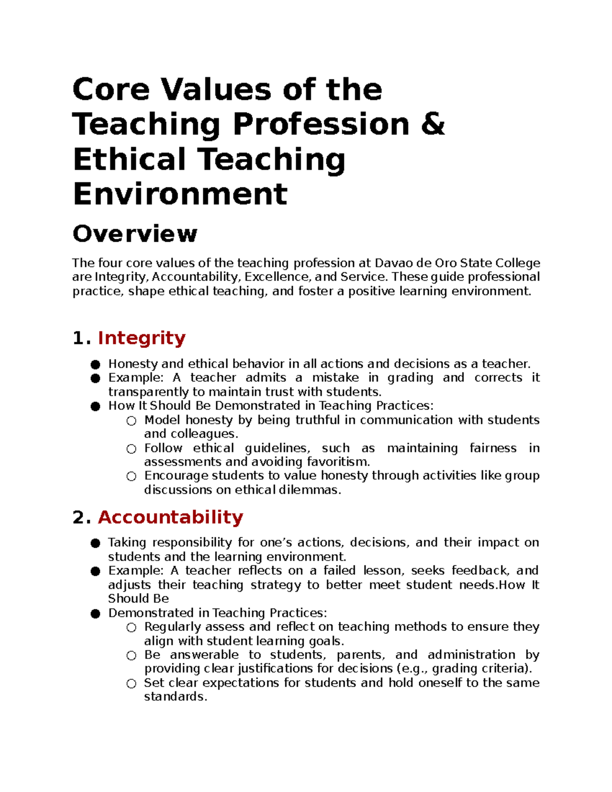 61eh6-1bq96 - Juvt - Core Values of the Teaching Profession & Ethical ...