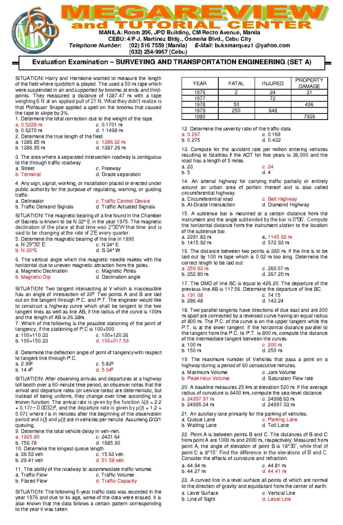 CS Engineering MCQ Exam Practice: 50 Questions Review - Studocu