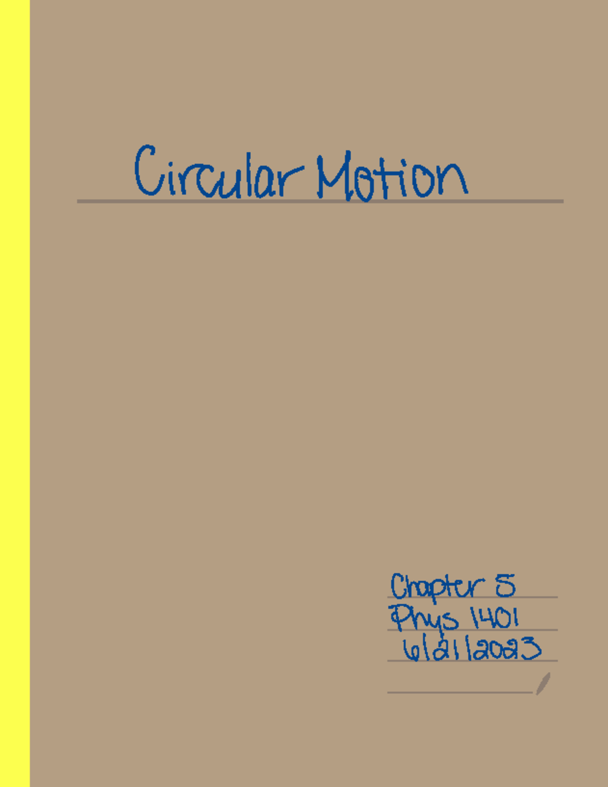 Chapter 5 Notes - Circular Motion Chapter S Phys 1401 4/21/ Ch5 ...