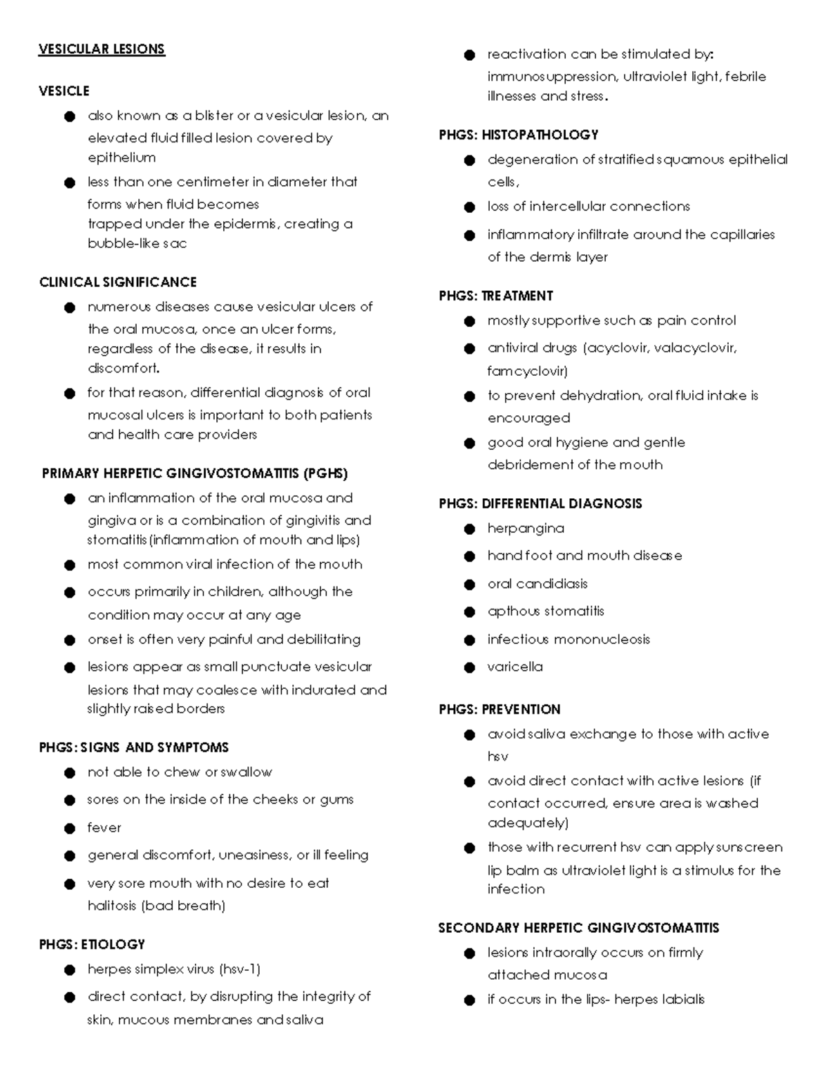 Vesicular Lesions - Oral pathology - VESICULAR LESIONS VESICLE also ...