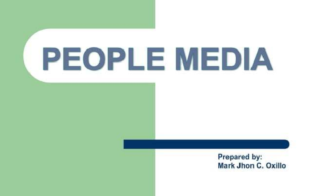 PEOPLE MEDIA: Understanding Roles in Media & Communication - Studocu
