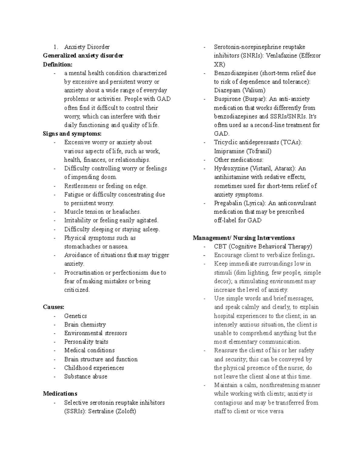 Psych 101: Comprehensive Review on Anxiety Disorders and Therapies ...
