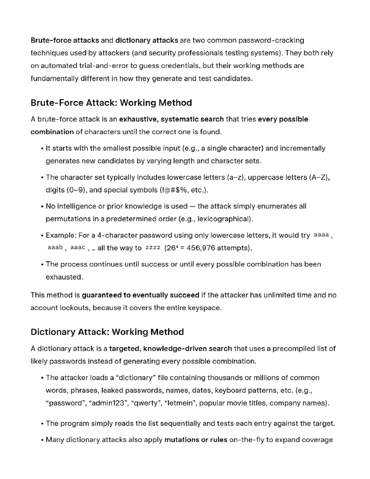 Brute Force vs Dictionary Attack: Techniques & Comparisons - Studocu