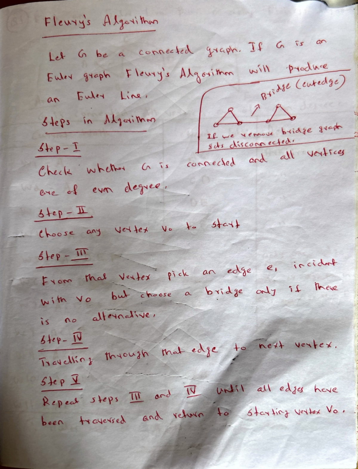 Fleurys Algorithm: Detailed Study Notes and Analysis - Studocu