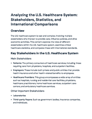 Comprehensive Overview of the U.S. Healthcare System (HCS 101 ...