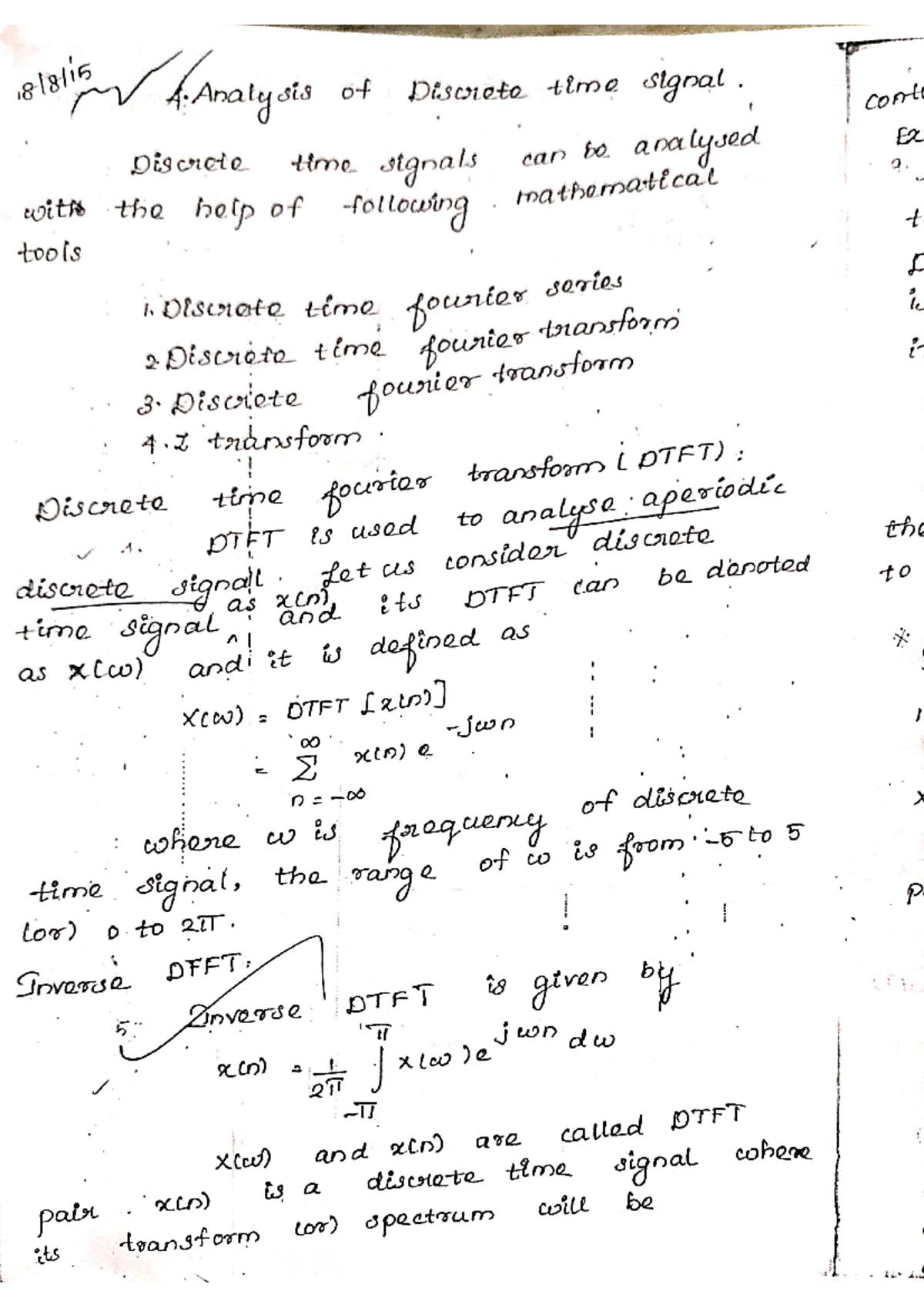 Signals and Systems Notes 1 - Studocu