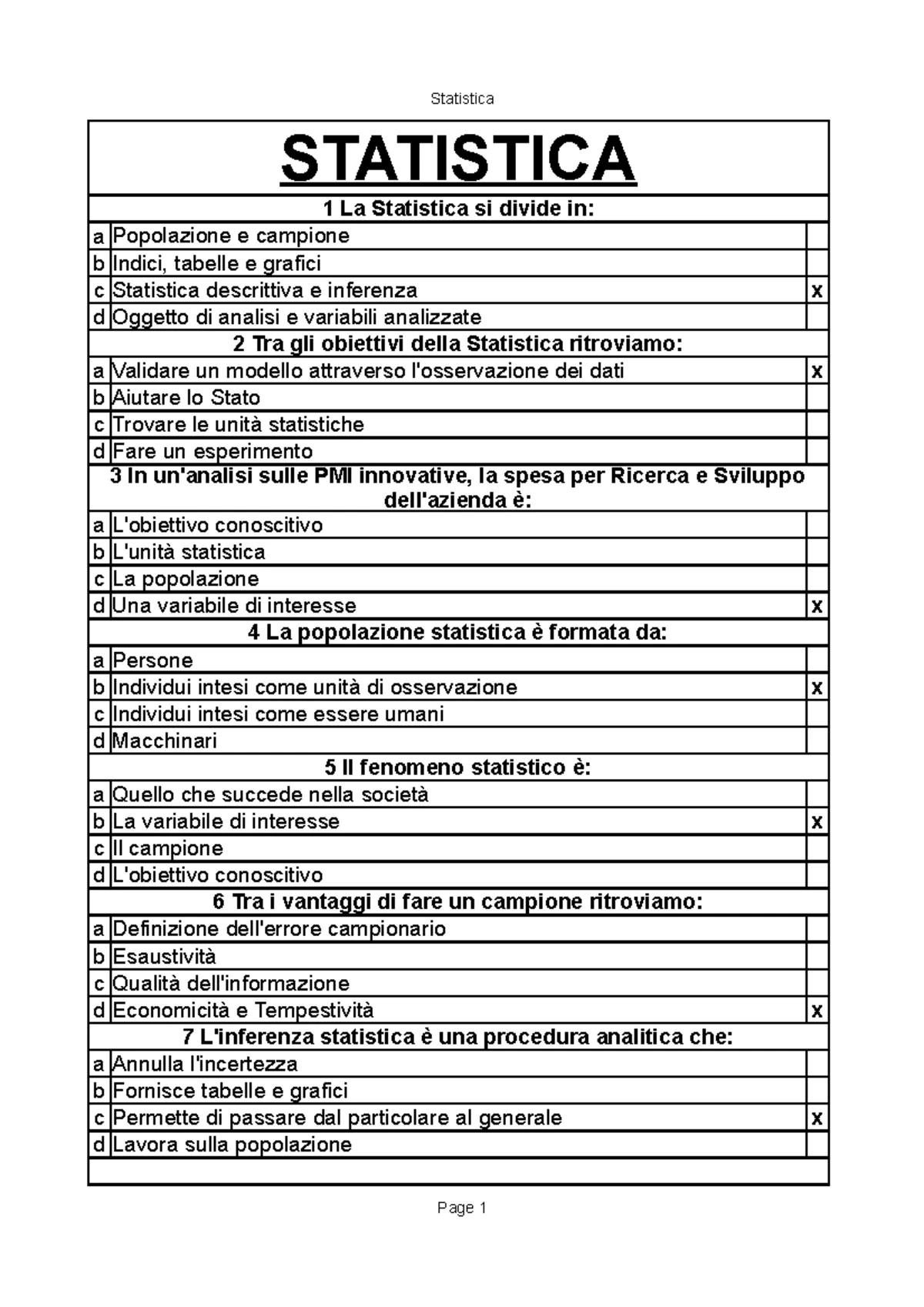 Riassunto Statistica: Introduzione e Fondamenti (STT 101) - Studocu