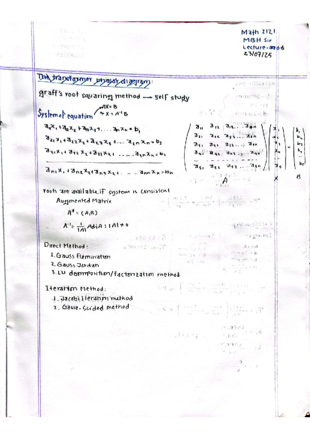 Math MBH Sir 2nd CT - Transformer Root Squaring & Iterative Methods ...