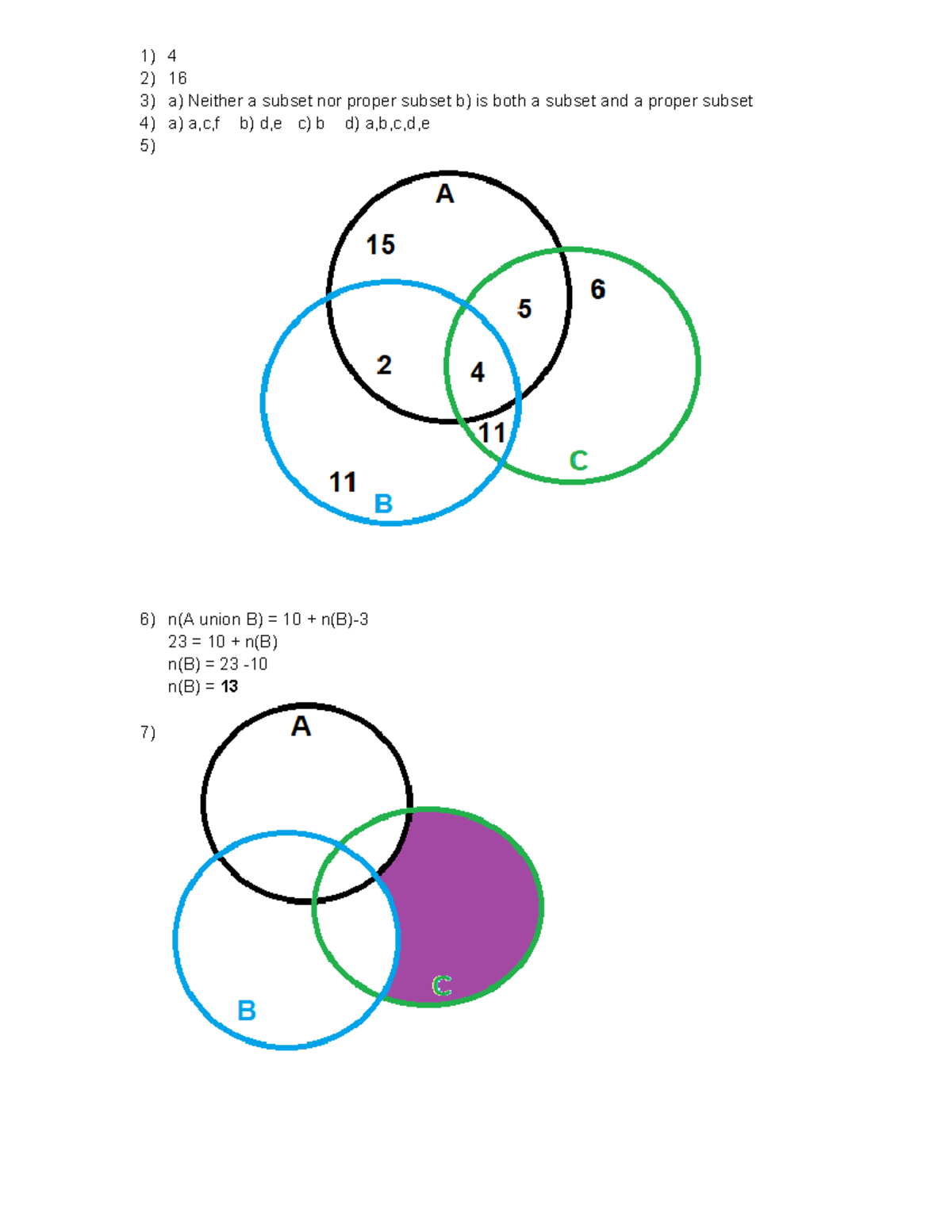 Math Test Review 1: Subsets and Set Operations - Studocu