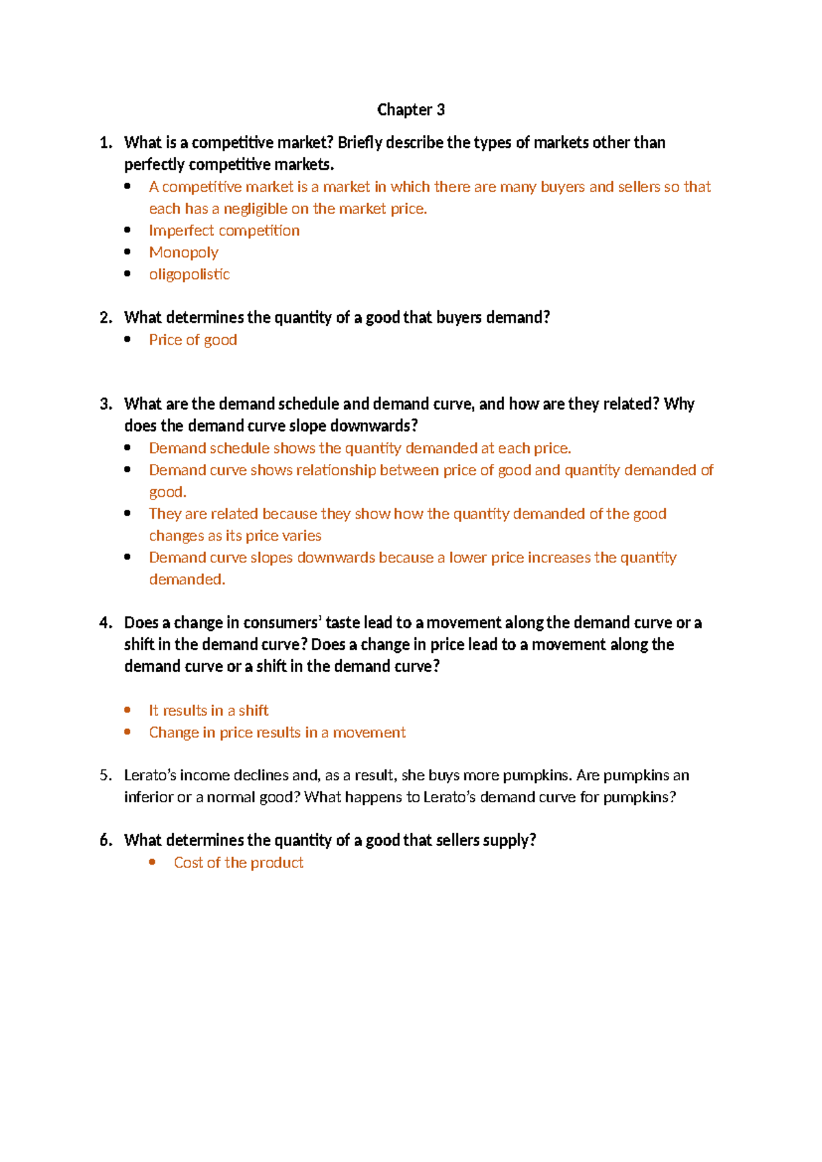 Chapter 3: Competitive Markets and Demand-Supply Dynamics - Studocu
