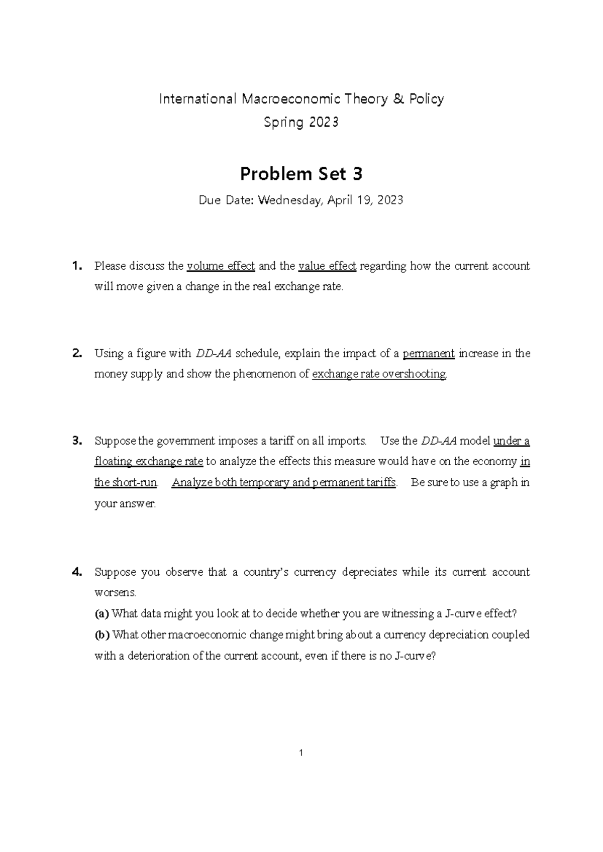IMTP 2023: Macroeconomic Theory Problem Set 3 Analysis & Tasks - Studocu