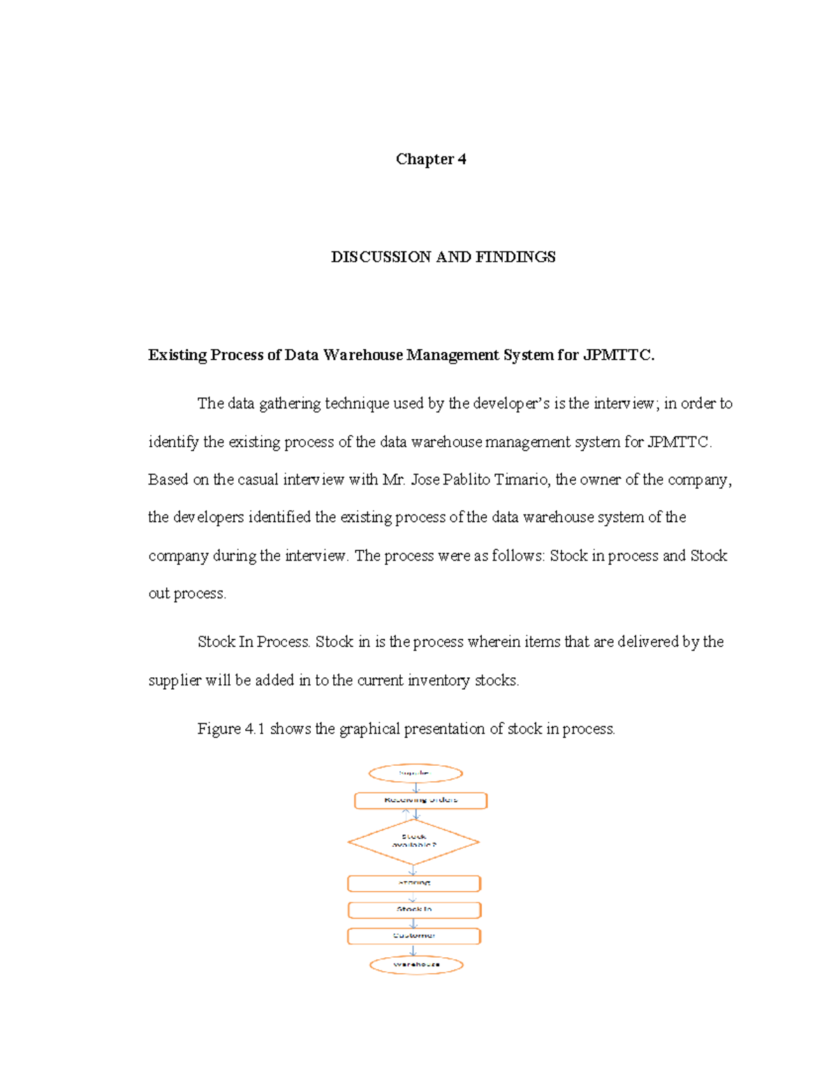 Final Chapter 4 - Analysis of Warehouse Management System for JPMTTC ...