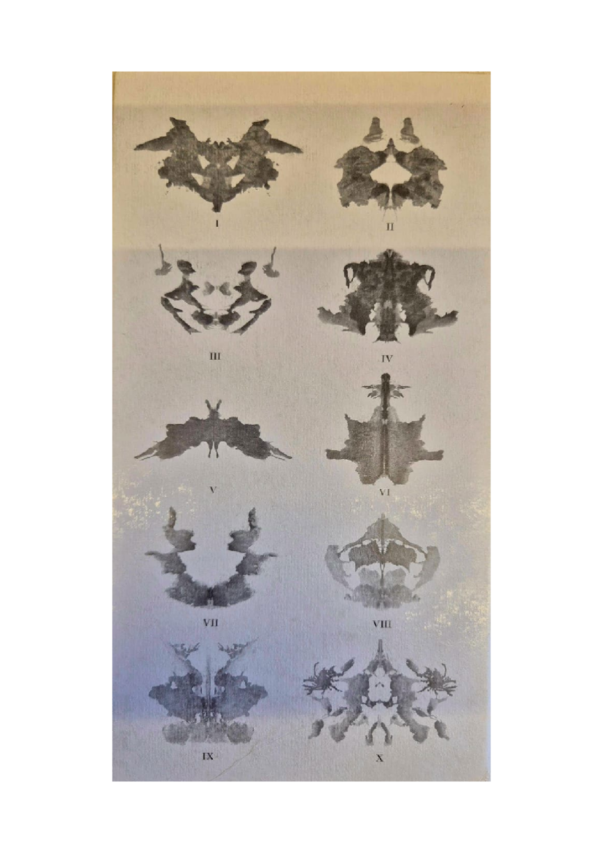 Pranchas Rorschach todas - Técnicas de Investigação da Personalidade ...