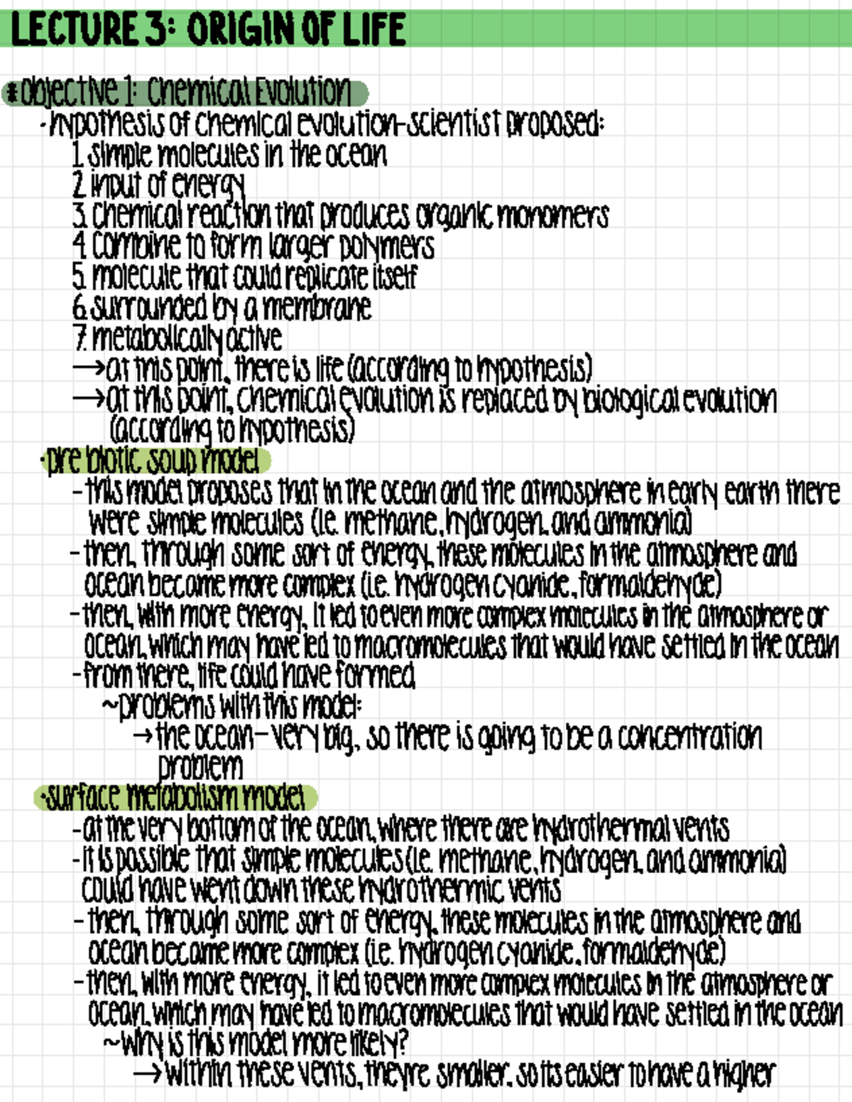 BIO111 Final Exam Study Notes: The Origin of Life and Chemical ...