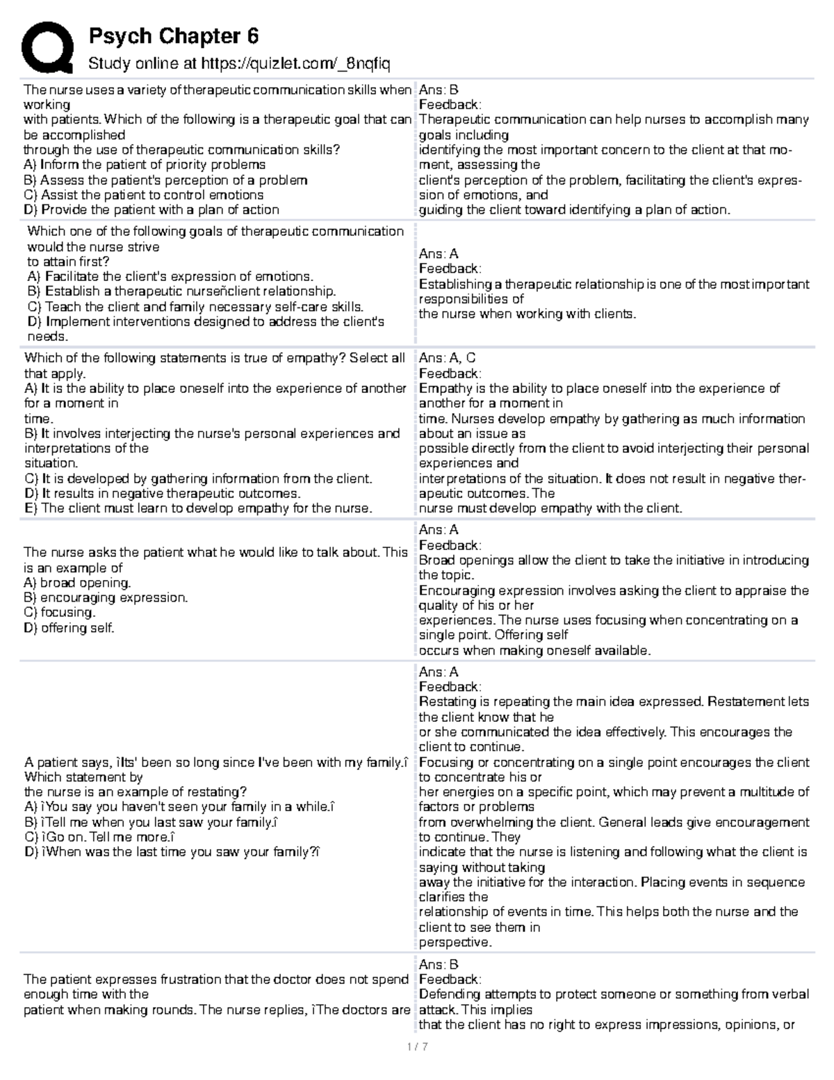Psych 6 - Key Concepts in Psychiatric-Mental Health Nursing 9th Ed ...