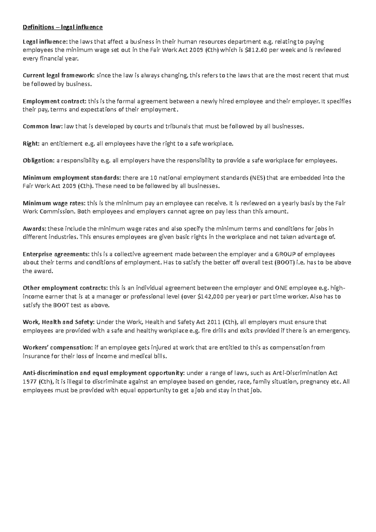 Legal Influences on Employment: Essential Definitions and Frameworks ...