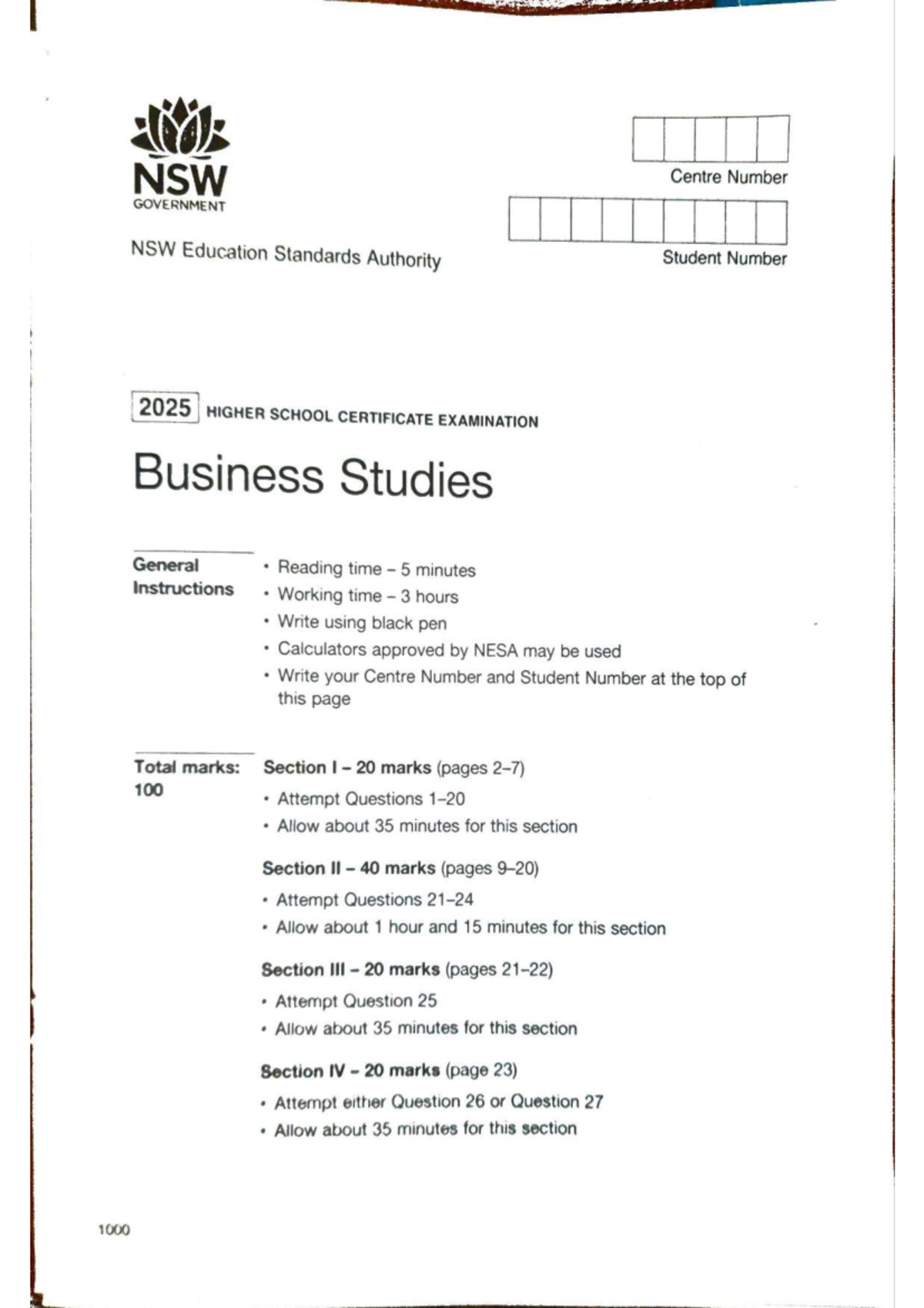 2025 HSC Business Studies Exam: Comprehensive Guide and Insights - Studocu
