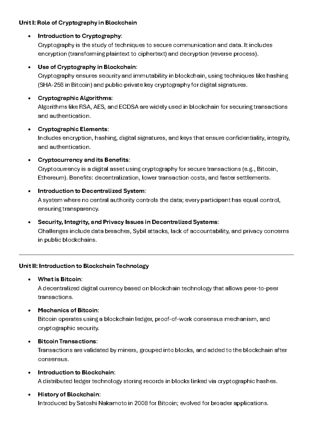BCT - Comprehensive Overview of Cryptography and Blockchain Technology ...