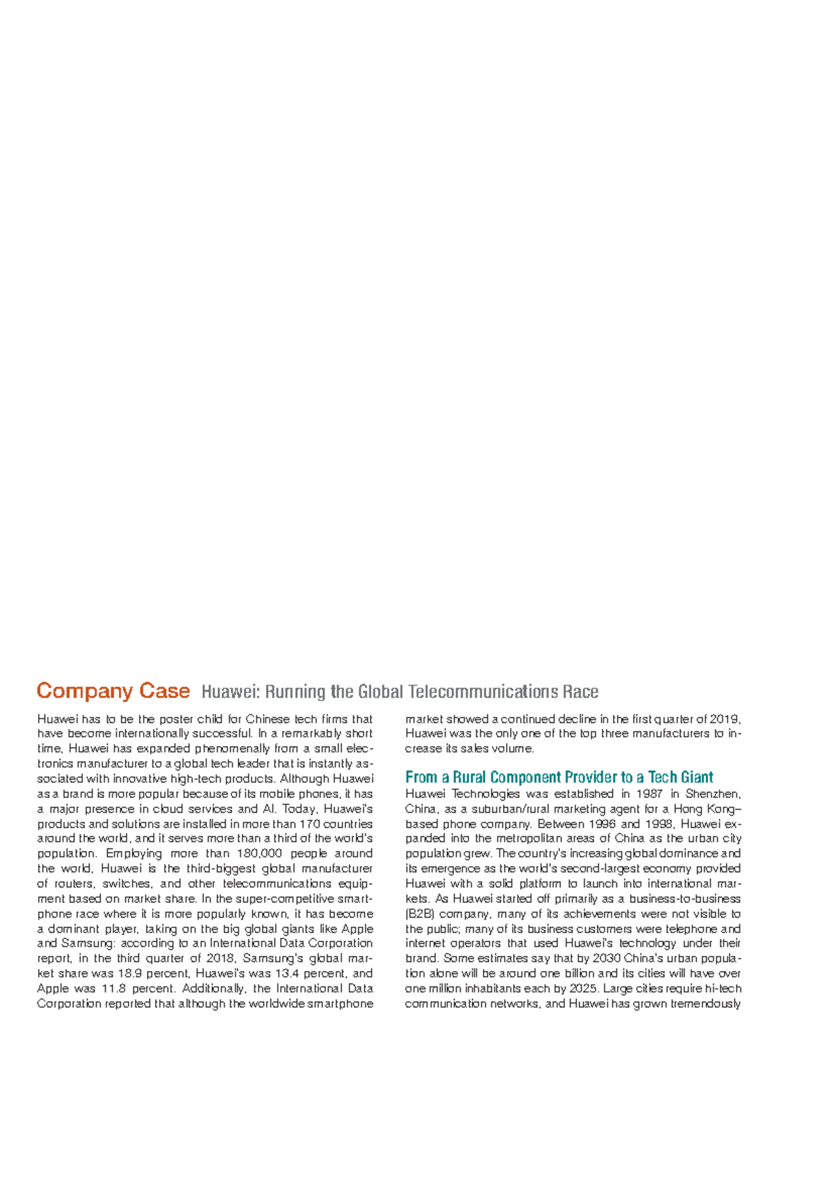 Case Study: Huawei's Rise in Global Telecommunications (2025 Wk-1 ...