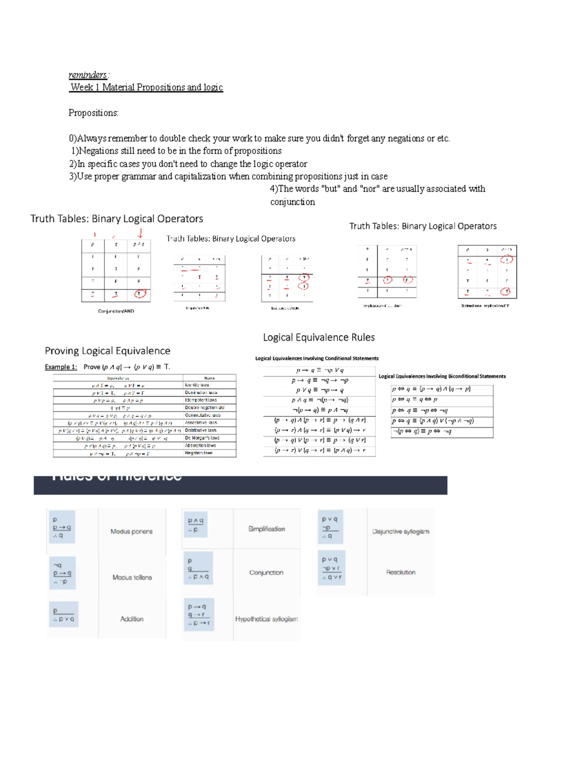 CSE191 Logic Proofs Cheat Sheet and Study Guide - Studocu