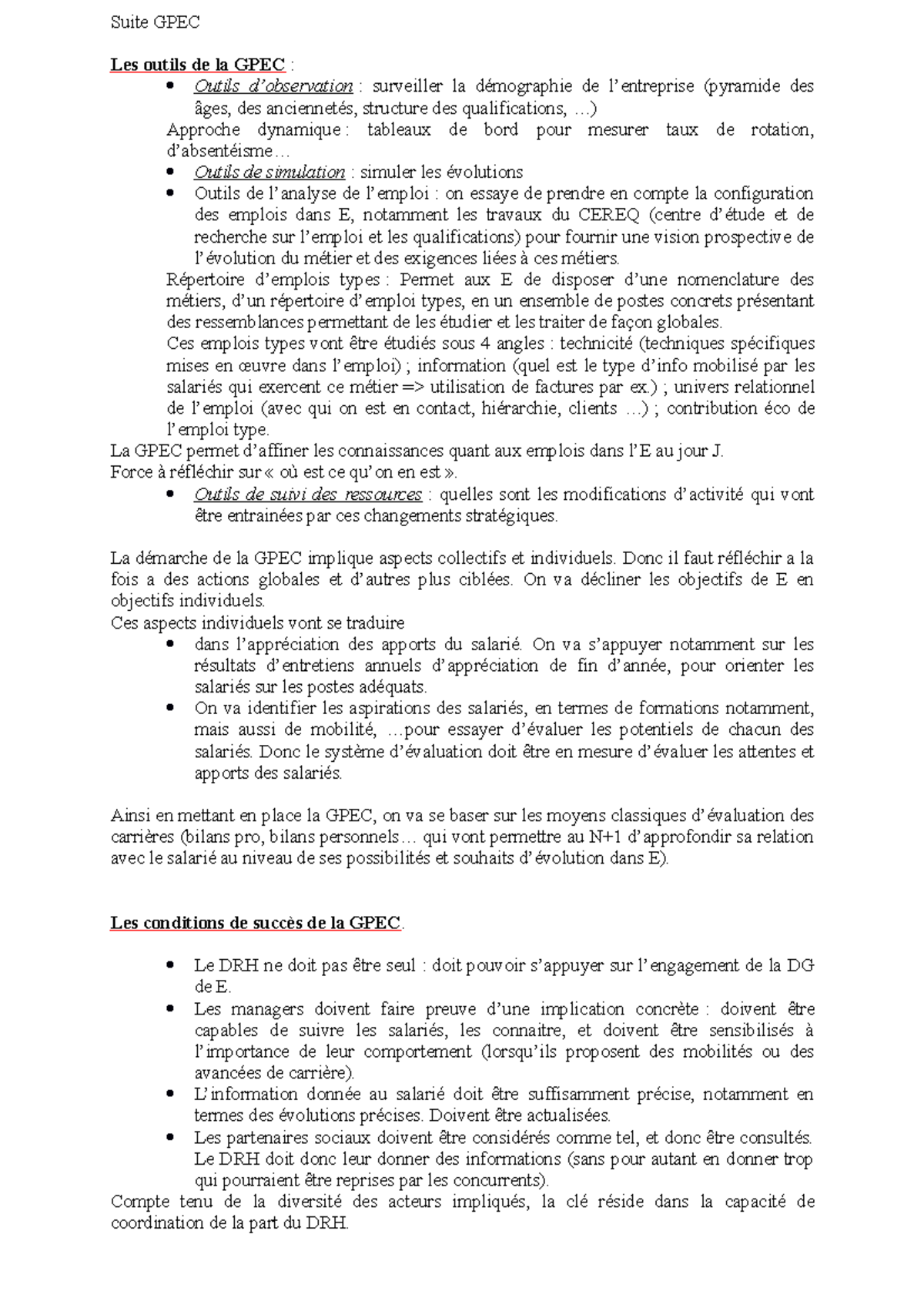 GRH S4 B - Outils et Défis de la GPEC dans la Gestion des Ressources ...