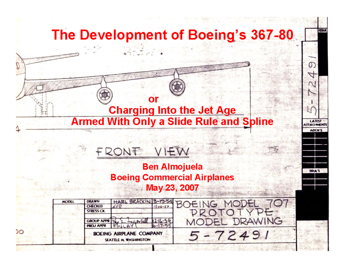 Boeing 367-80 Development: A Leap into the Jet Age and Innovation - Studocu