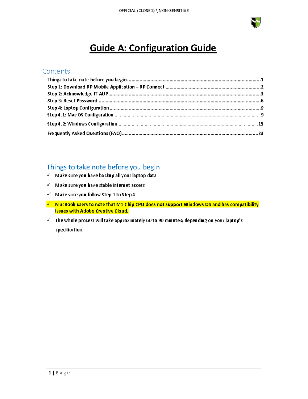 Guide A - Configuration Guide - Guide A: Configuration Guide Contents ...
