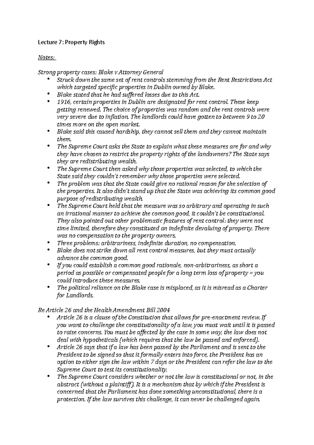 Topic 5 - notes. - A Property Rights Introduction Private property ...