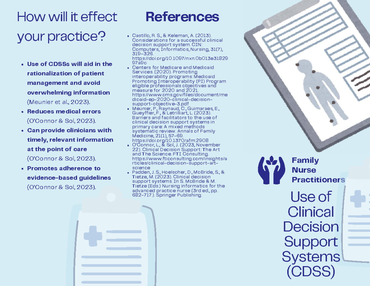 CDSS Pamphlet: Enhancing Patient Management & Reducing Errors - Studocu