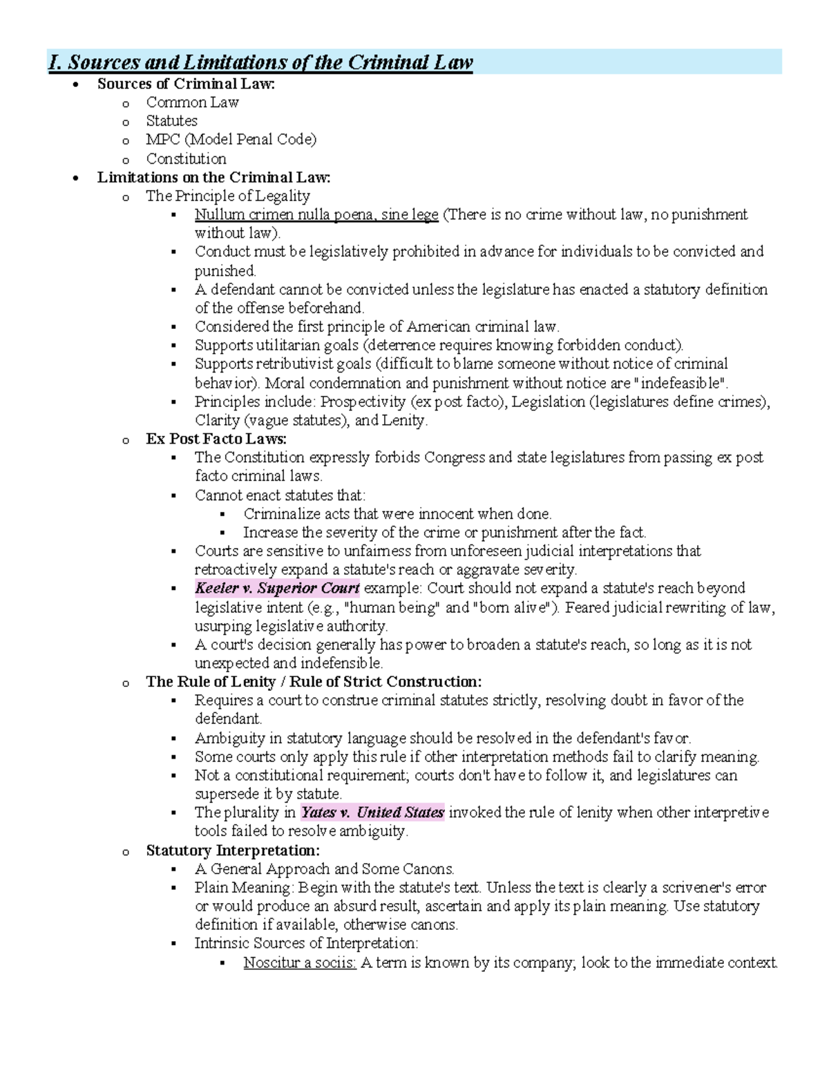Model Penal Code: Homicide, Self-Defense, and Criminal Liability Notes ...