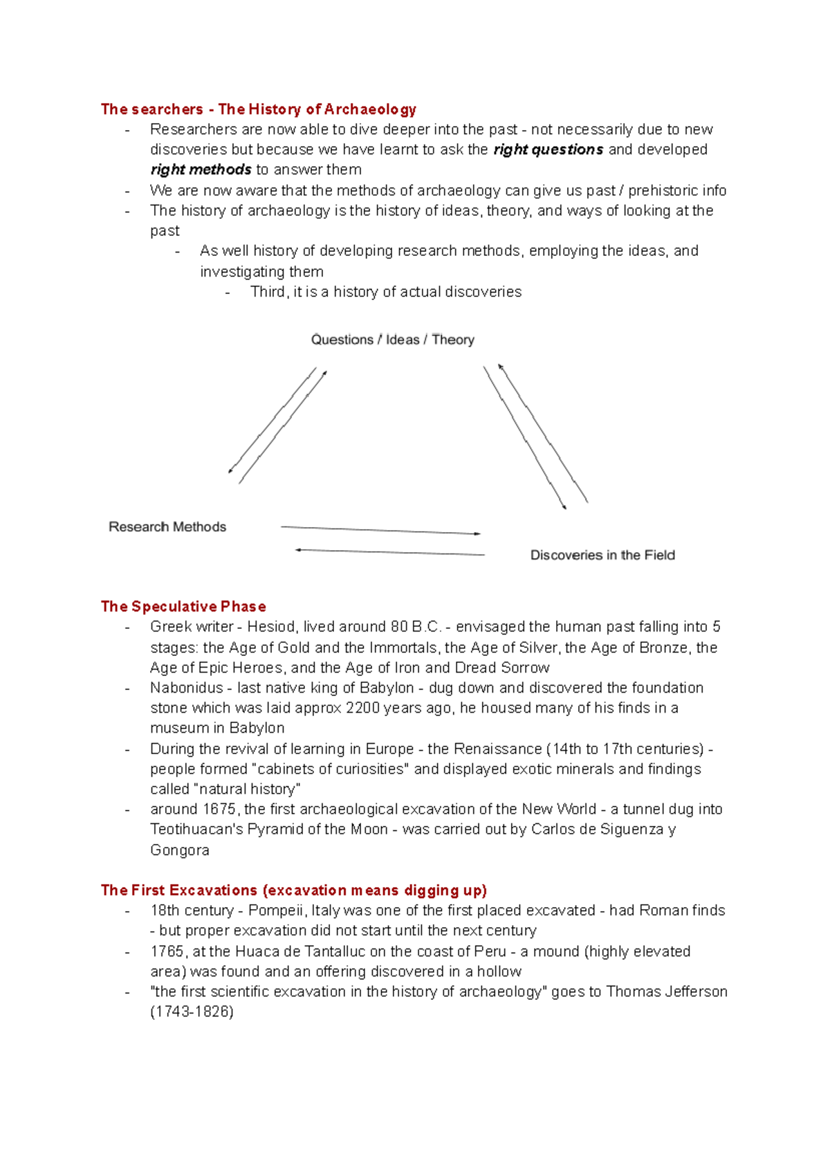 Lesson 1 - The Evolution of Archaeology AR252 - Studocu