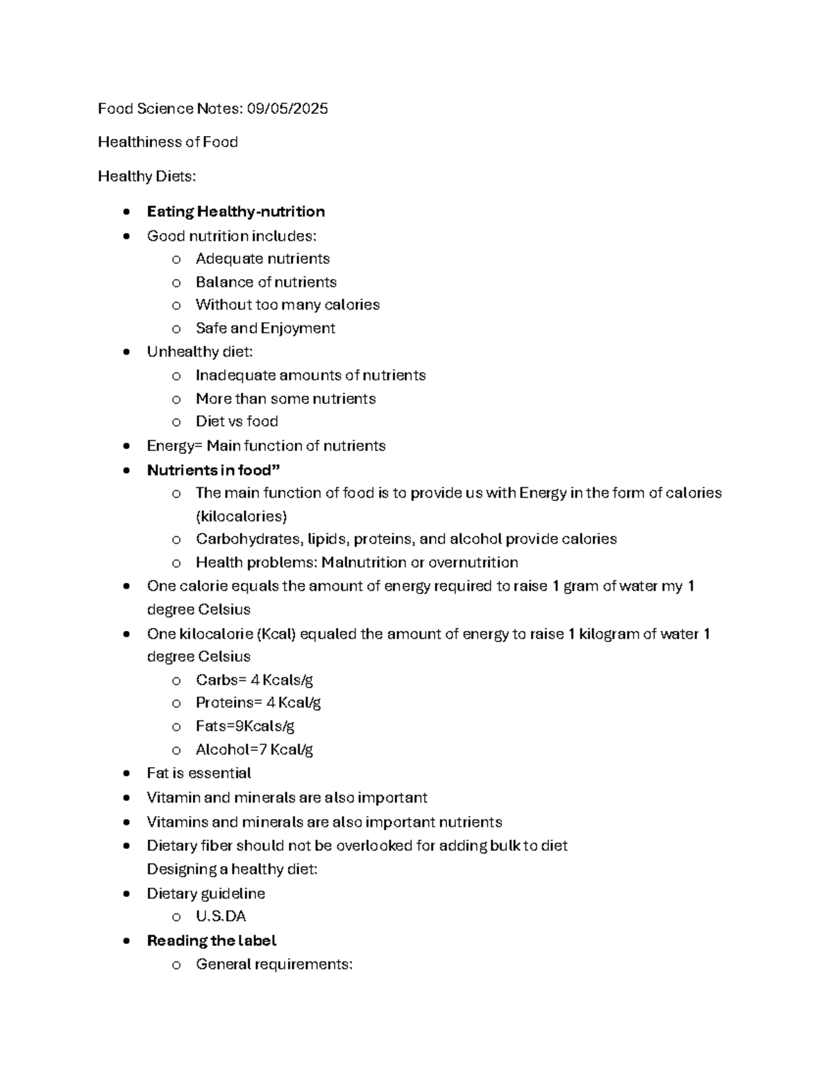 Food Science Notes: Health, Nutrition, and Eating Disorders Overview ...