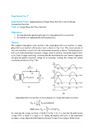 Lab-Report-6 - Lab Report for Power System Protection - Experiment No ...