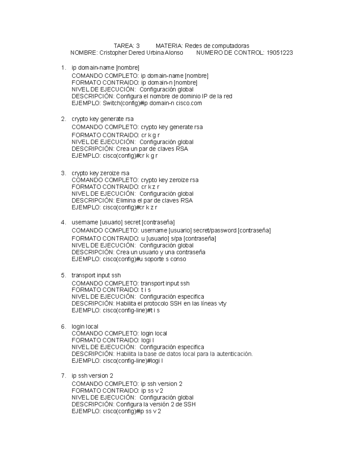 RC T#3 19051223 - Tarea 3: Comandos en Redes de Computadoras - Studocu