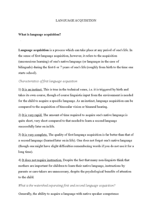 Lecture Notes Structure OF English - Introduction to Linguistics ...