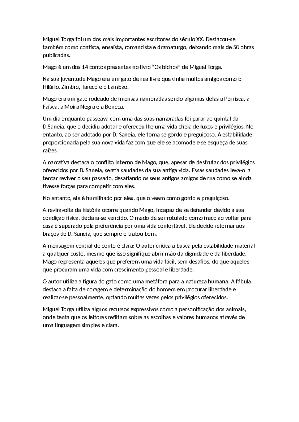 Análise do Conto 