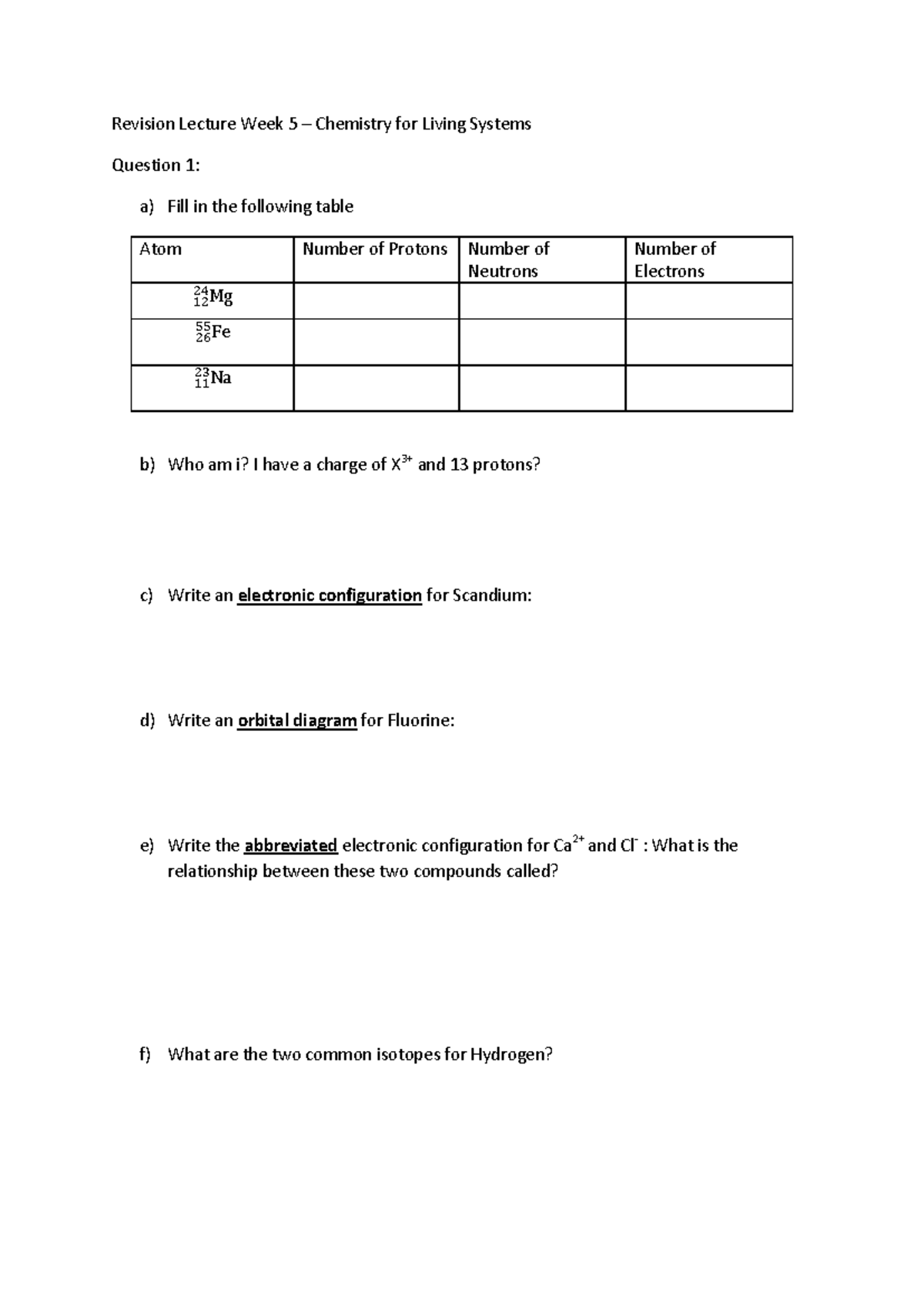 Revision Lecture - Week 5 - Studocu
