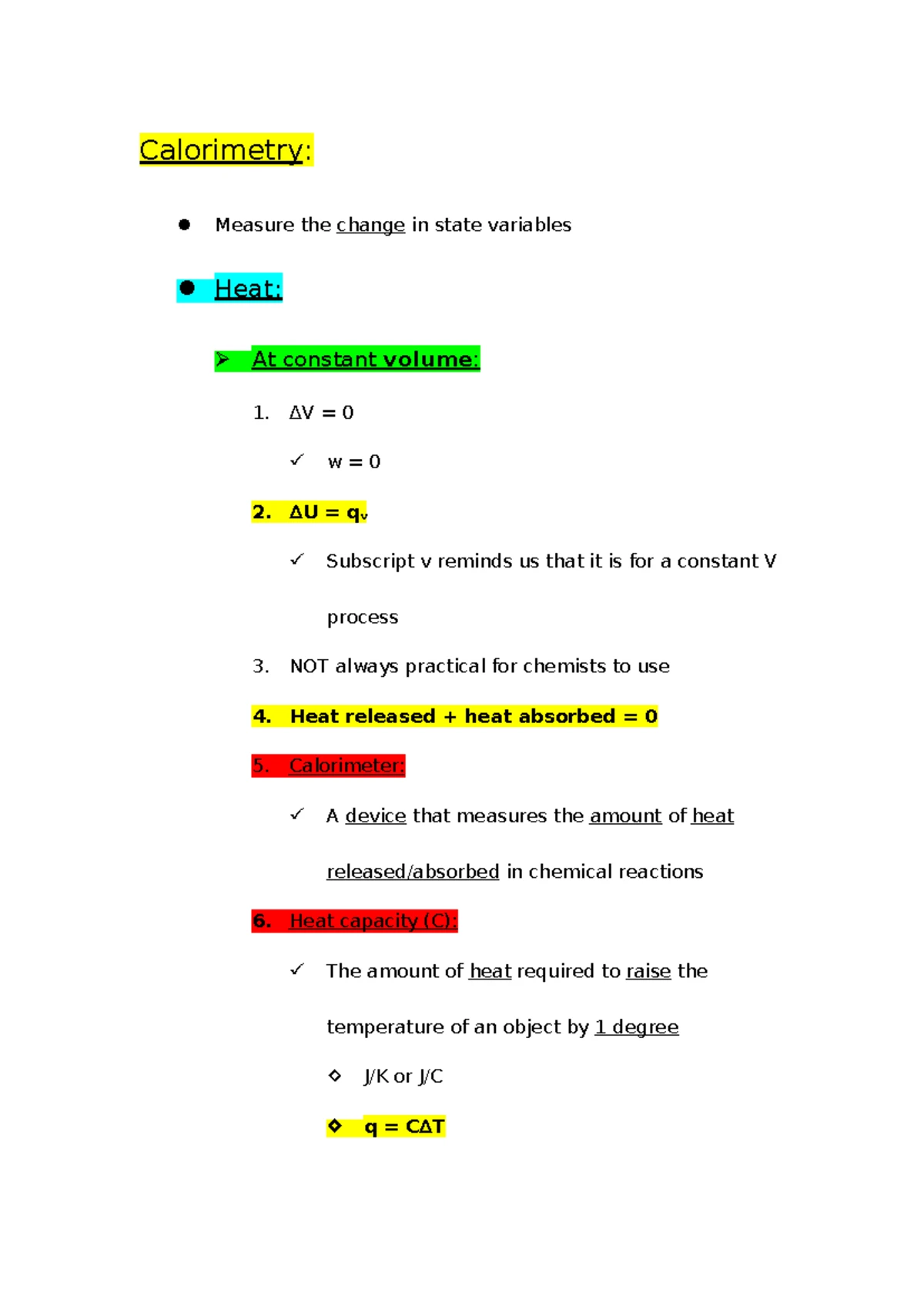 CHEM 123 Final Exam Notes: Introduction to Thermodynamics - Studocu