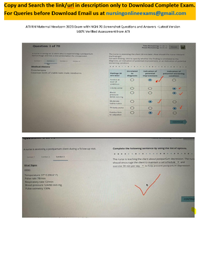 2024 RN ATI Maternal Newborn 2023 With NGN Updated 2024-2025 With All ...