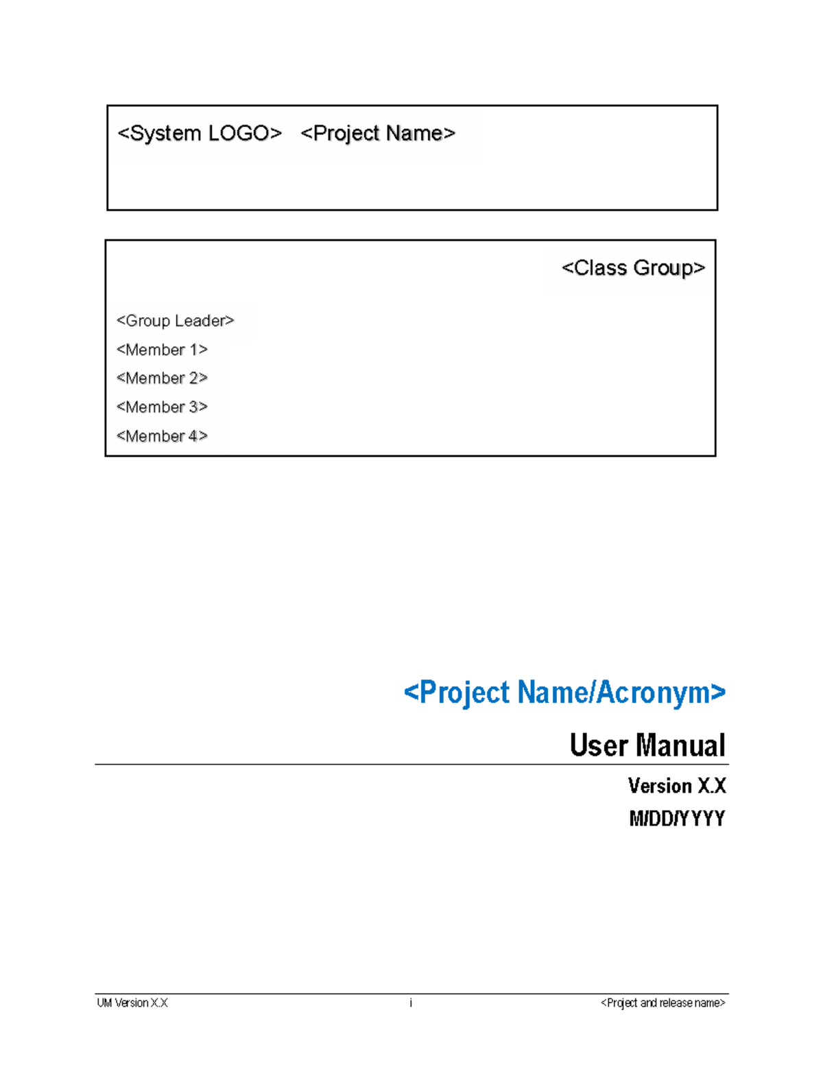 CSC264 User Manual for Group Project - Version X.X (JAN-JUNE 2024 ...