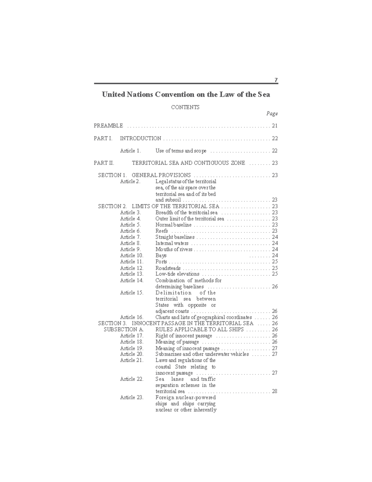 UN Convention on the Law of the Sea: Comprehensive Overview and ...