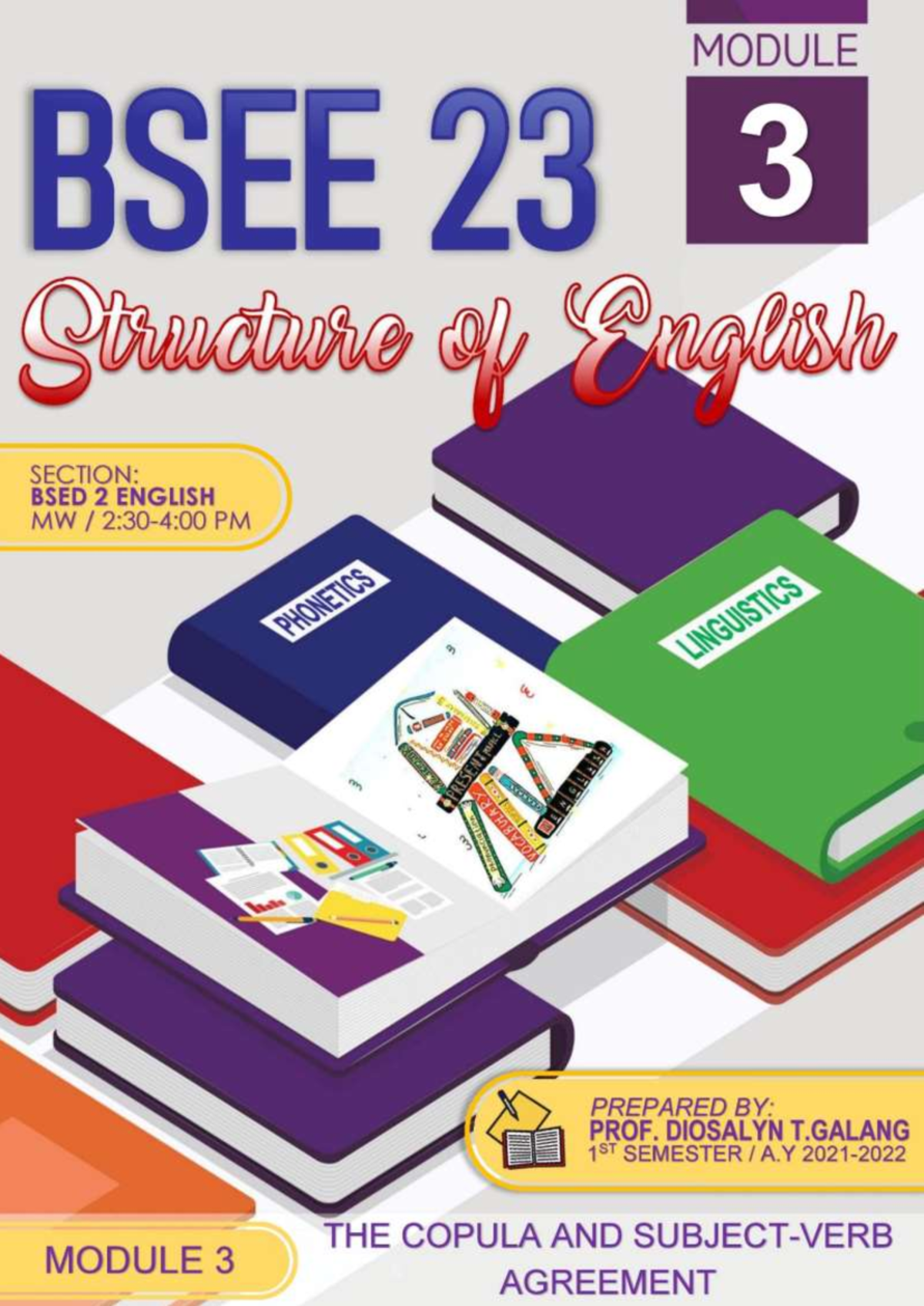 BSEE 23 Module 3 Week 5 6 - Module 3 The Copula and Subject - Verb ...